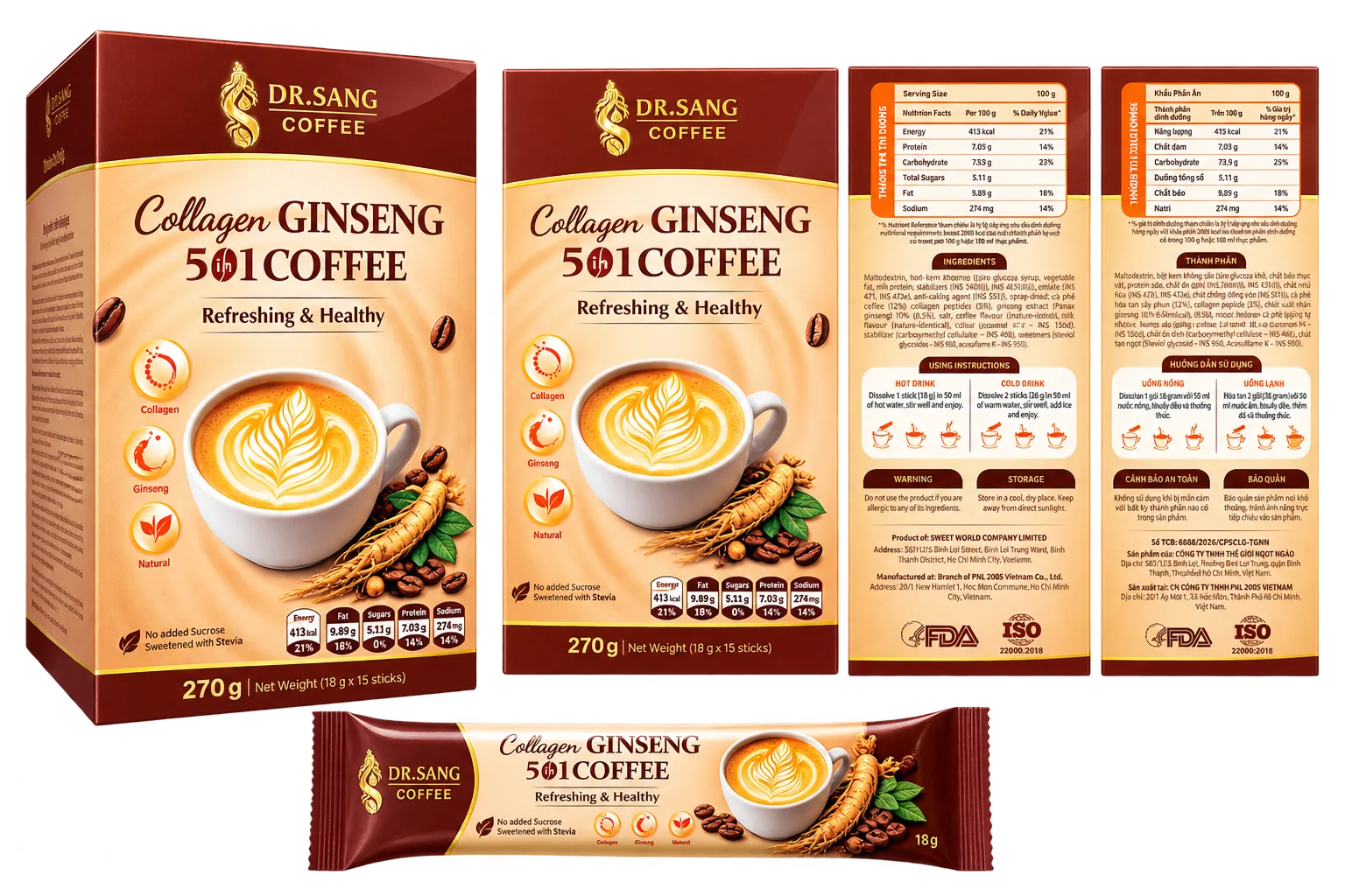 DR.SANG COFFEE premium packaging collection